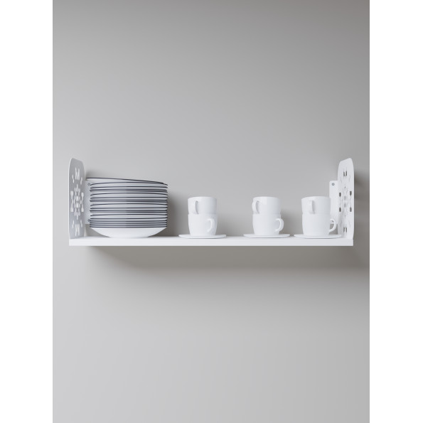 Полка навесная 22х70х22 см из ЛДСП Белая -
                                                        Фото 5